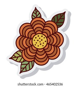 flower decoration isolated icon vector illustration design
