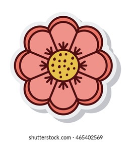 flower decoration isolated icon vector illustration design