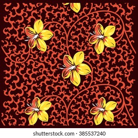 Flower decoration in Japanese style with wildflowers
