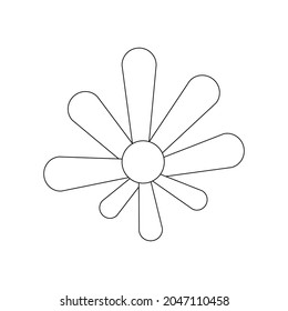flower decoration line icon illustration
