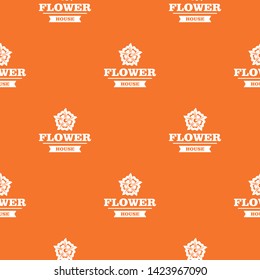 Flower decoration pattern vector orange for any web design best