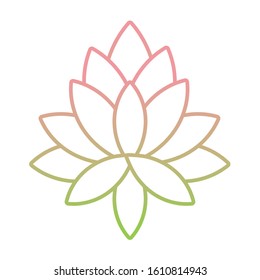 flower decoration plant gradient icon vector illustration