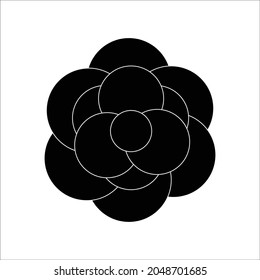 flower decoration solid icon illustration