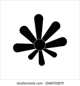 flower decoration solid icon illustration