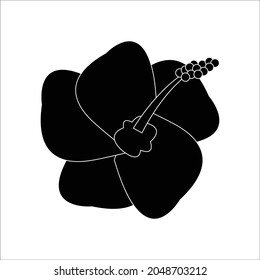 flower decoration solid icon illustration