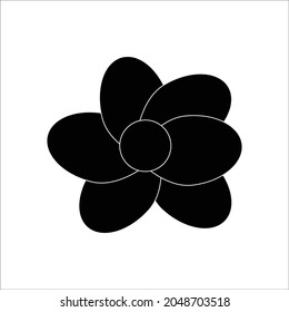 ilustración de icono sólido de decoración de flores