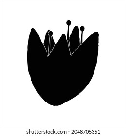 flower decoration solid icon illustration