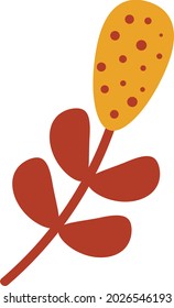 flower decorative element for autumn design