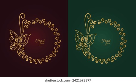 Flower Decorative Gold Frames And Borders
