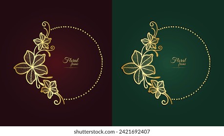 Flower Decorative Gold Frames And Borders
