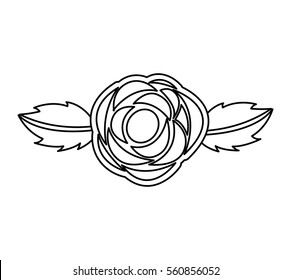 flower decorative isolated icon vector illustration design