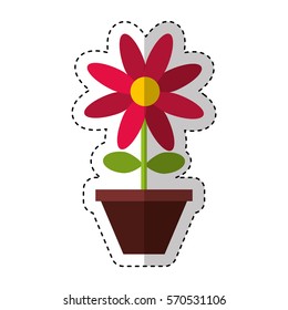 flower decorative isolated icon vector illustration design