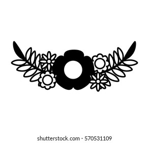 flower decorative isolated icon vector illustration design