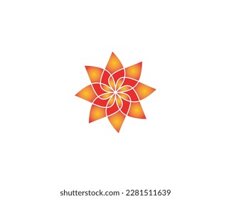 Flower decorative ornament design elements vector illustration 