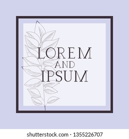 flower decorative square frame