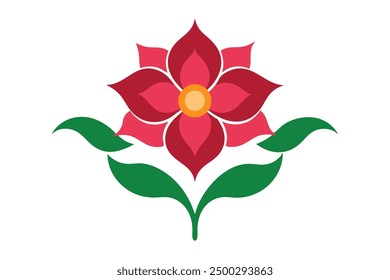 Flower Decorative Vector Illustration Cartoon, Clipart, and Line Art Design for Micro stock