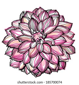 Flower decorative watercolor background. Vector illustration. EPS