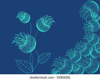 flower decoratively romantically abstraction illustration