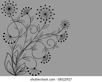 flower decoratively romantically abstraction illustration