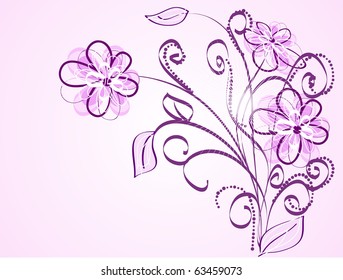 flower decoratively romantically abstraction illustration