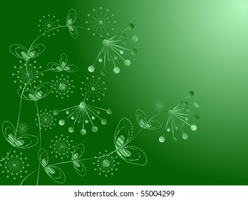 flower decoratively stylized abstraction illustration