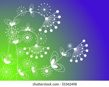 flower decoratively stylized abstraction illustration