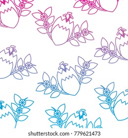 flower with delicate leaves floral pattern image 