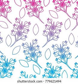 flower with delicate leaves floral pattern image 