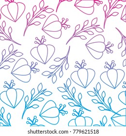 flower with delicate leaves floral pattern image 