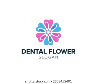 Flower dental, abstract logo icon