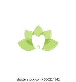 flower dental care logo icon