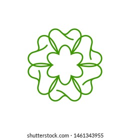 Flower dental logo vector template.