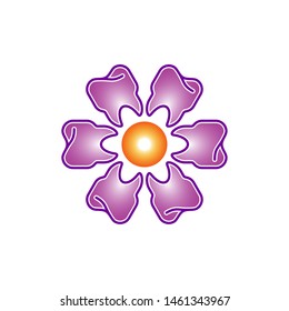 Flower dental logo vector template.