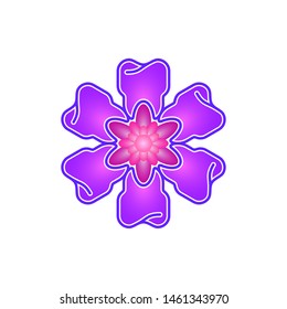 Flower dental logo vector template.
