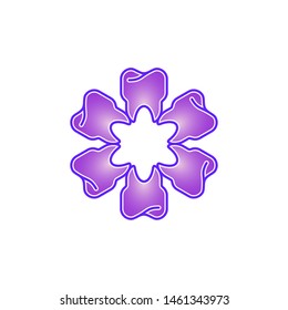 Flower dental logo vector template.
