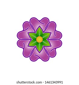 Flower dental logo vector template.