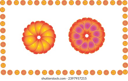 Diseño de flores en el iluminador adobe