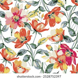 Design de flores todo sobre abstrato e encantador para fábrica têxtil