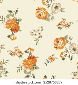 Flower design all over abstract and charming for textile factory