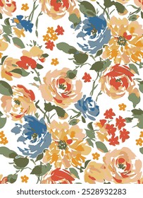 Flower design all over abstract beautiful and charming for textile factory