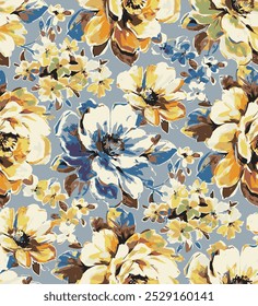 Flower design all over abstract and charming for textile factory