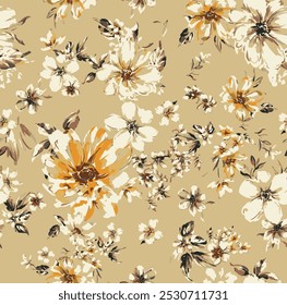 Flower design all over abstract and charming for textile factory