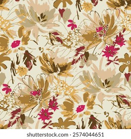 Flower design all over abstract and charming for textile factory