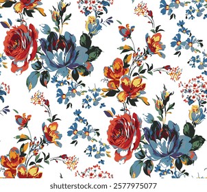 Flower design all over abstract and charming for textile factory