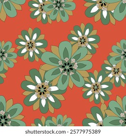 Flower design all over abstract and charming for textile factory