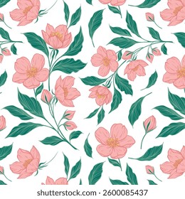 Flower design all over abstract beautiful and charming for textile factory
