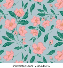 Flower design all over abstract beautiful and charming for textile factory