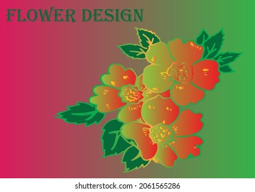 FLOWER DESIGN WITH A BACKGEOUND