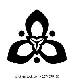 Blumendesign, Schwarz-Weiß-Blumendesign, Vektordatei