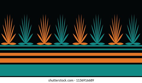 flower design border on black background